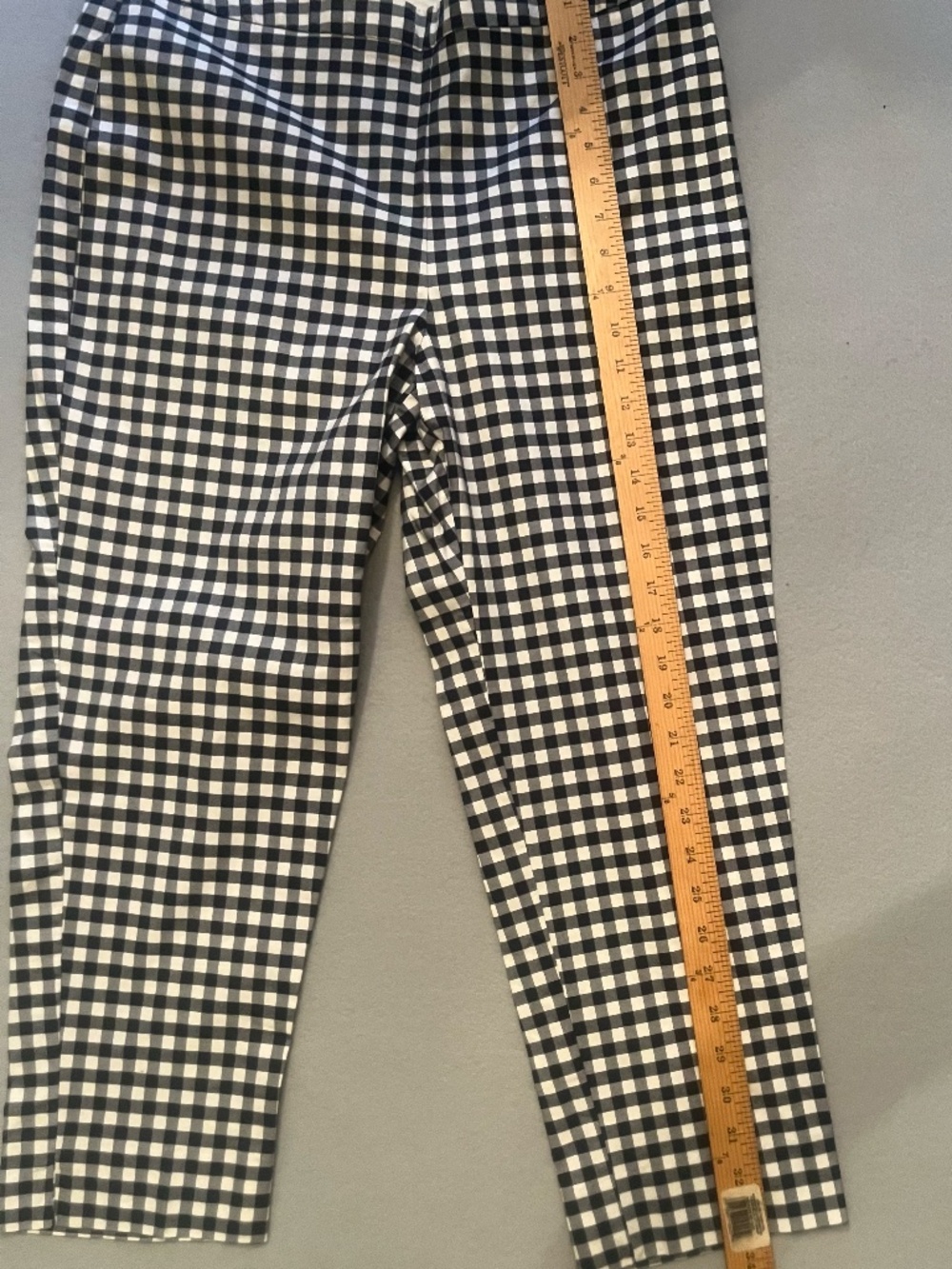 Victoria Beckham x Target Blue Gingham Cropped Pants - Picture 6 of 7